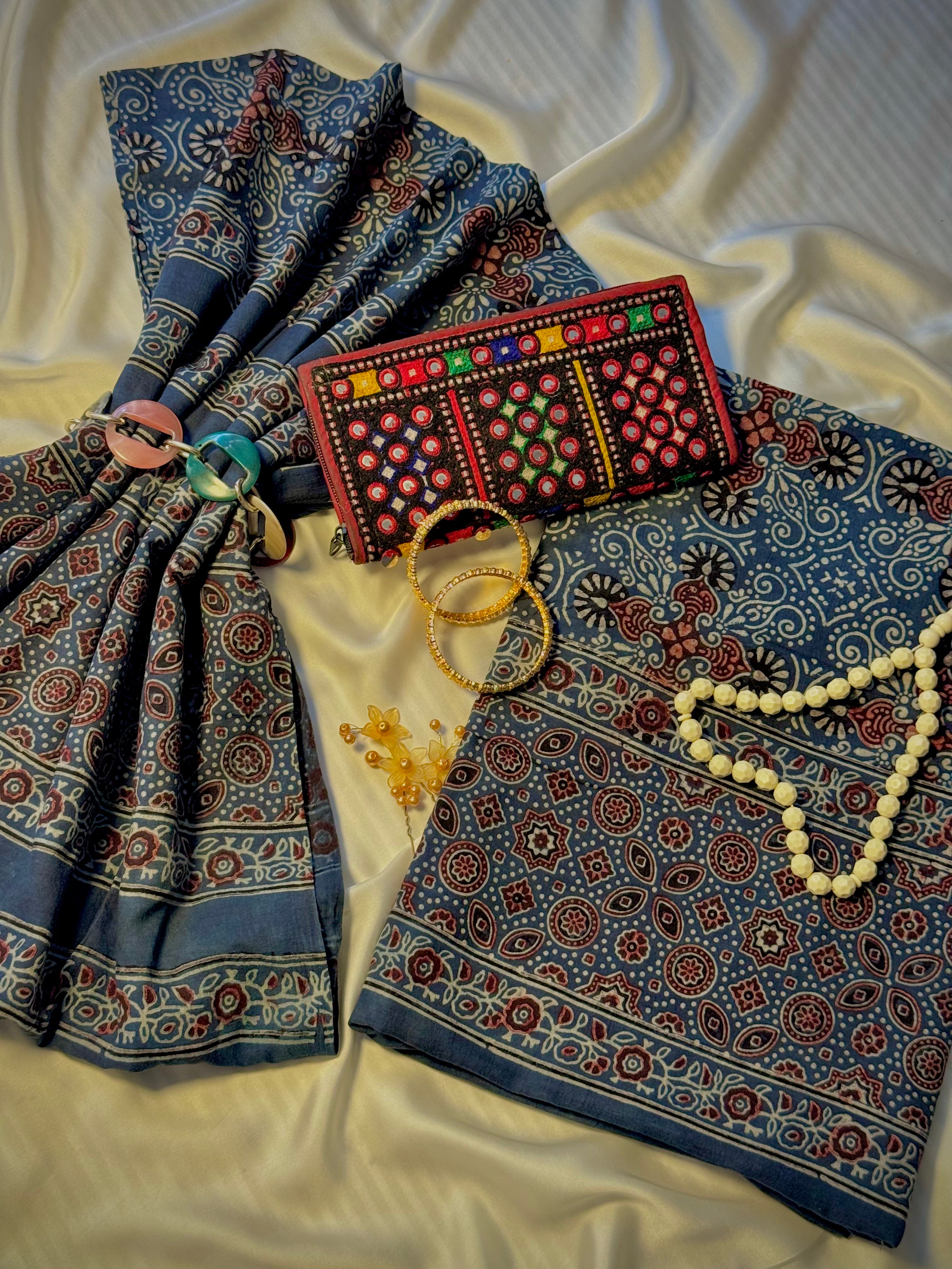 Rallijo Neeli Jhalak — Hand Block Print Lawn Suit Pakistan