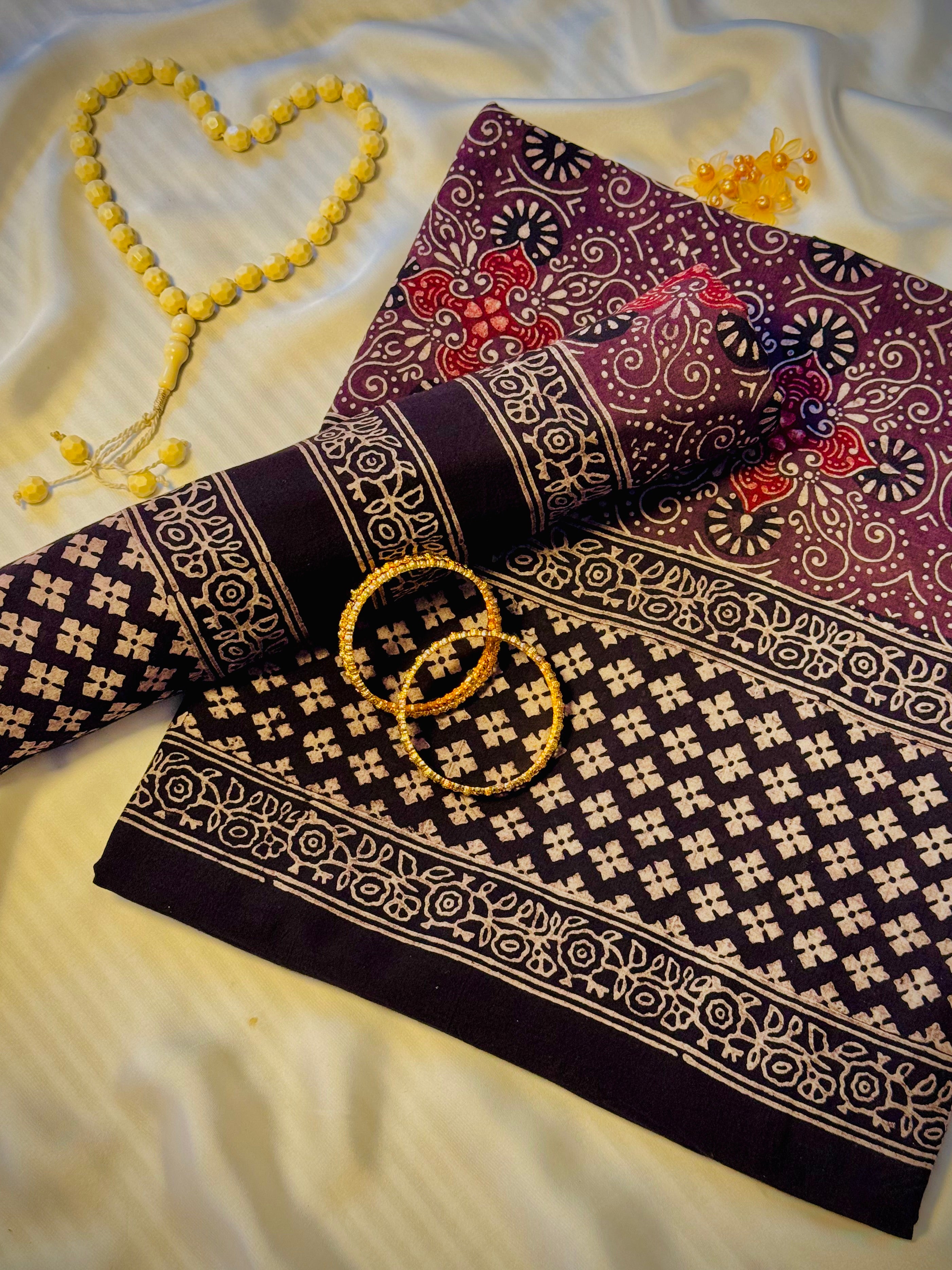 Rallijo Banafsaji — Hand Block Print Lawn Suit Pakistan