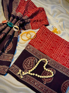 Rallijo Surkh Ambri — Hand Block Print Lawn Suit Pakistan