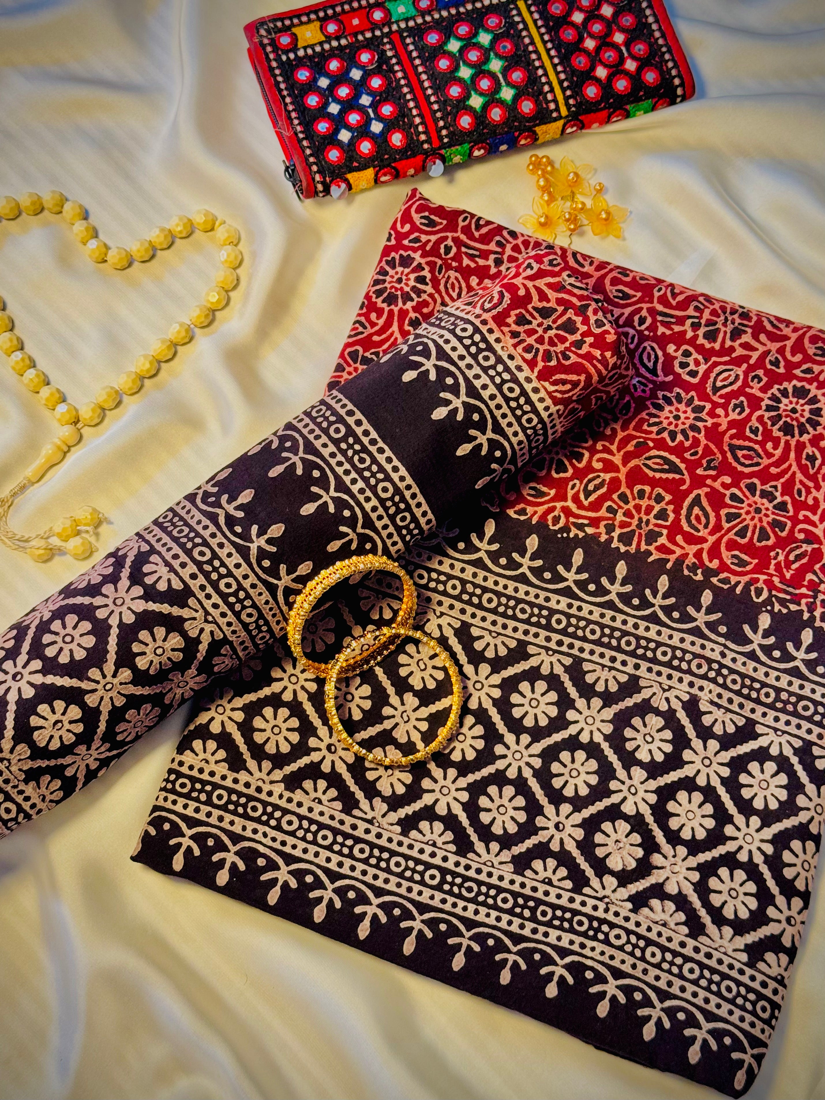 Rallijo Gulnaar — Hand Block Print Lawn Suit Pakistan