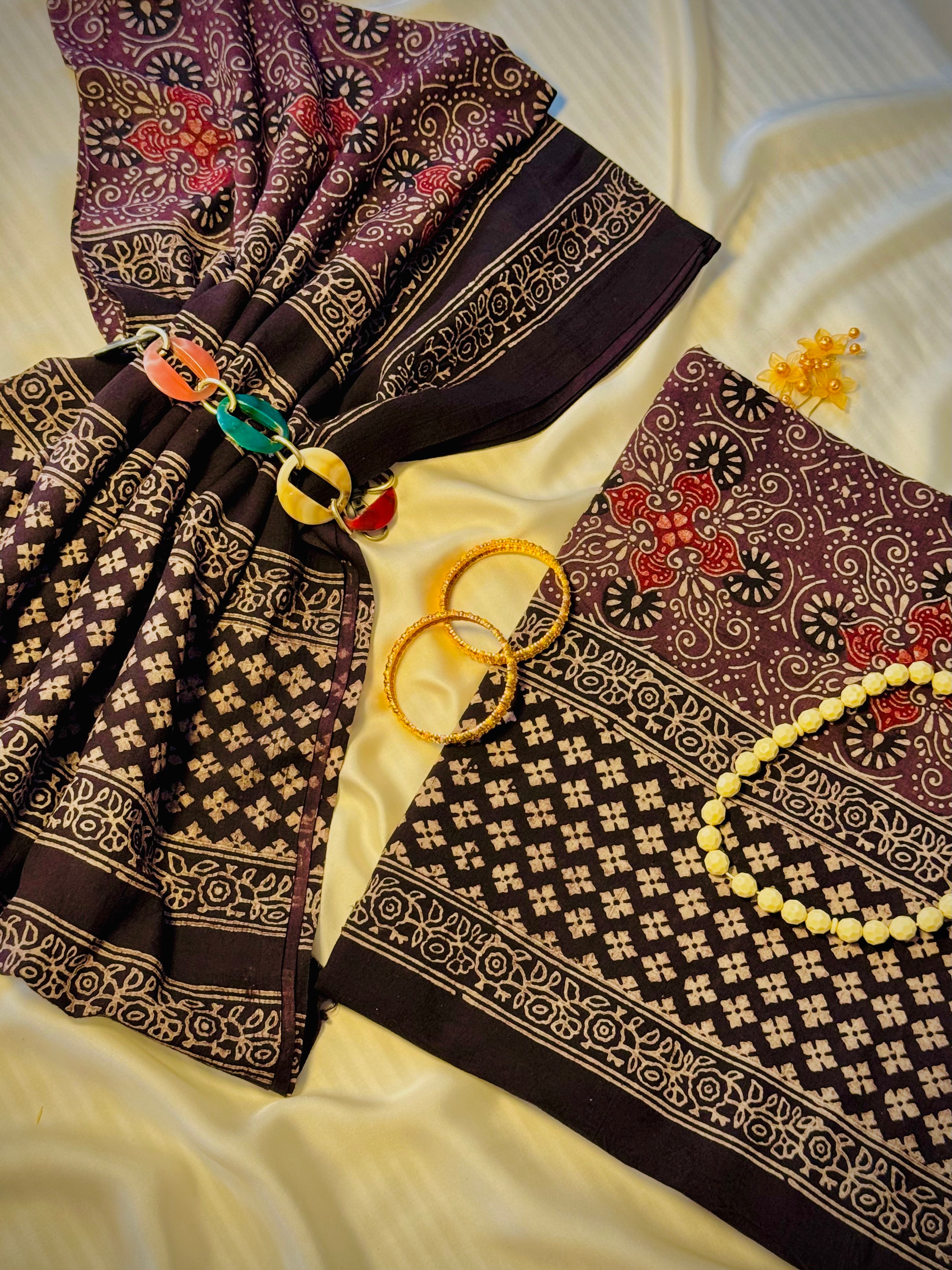 Rallijo Banafsaji — Hand Block Print Lawn Suit Pakistan