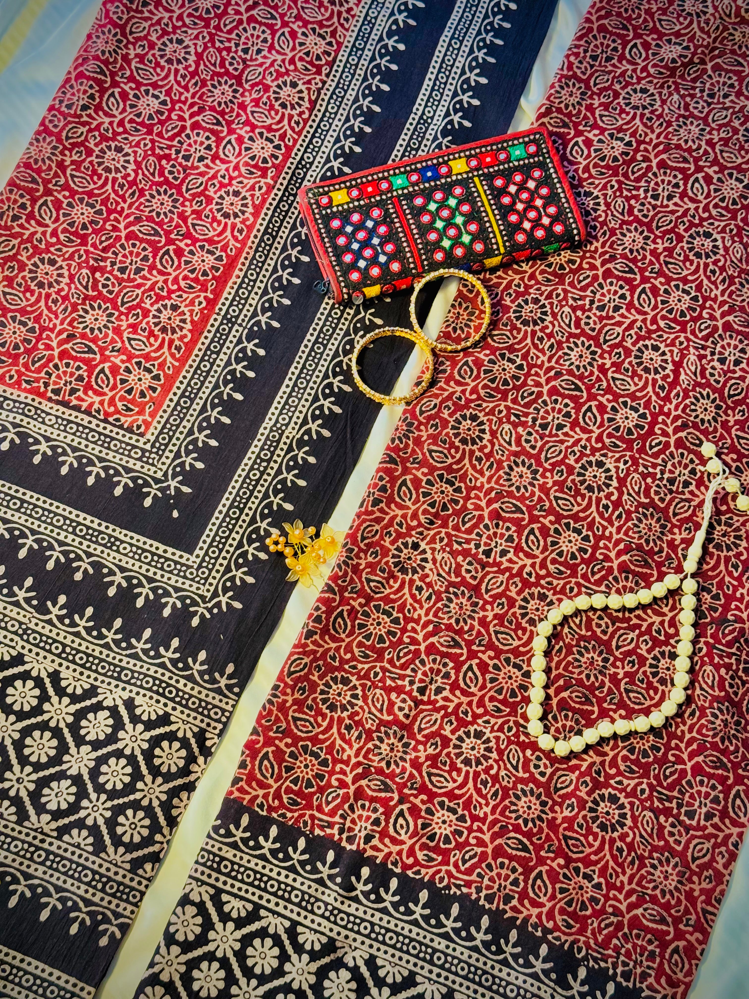 Rallijo Gulnaar — Hand Block Print Lawn Suit Pakistan
