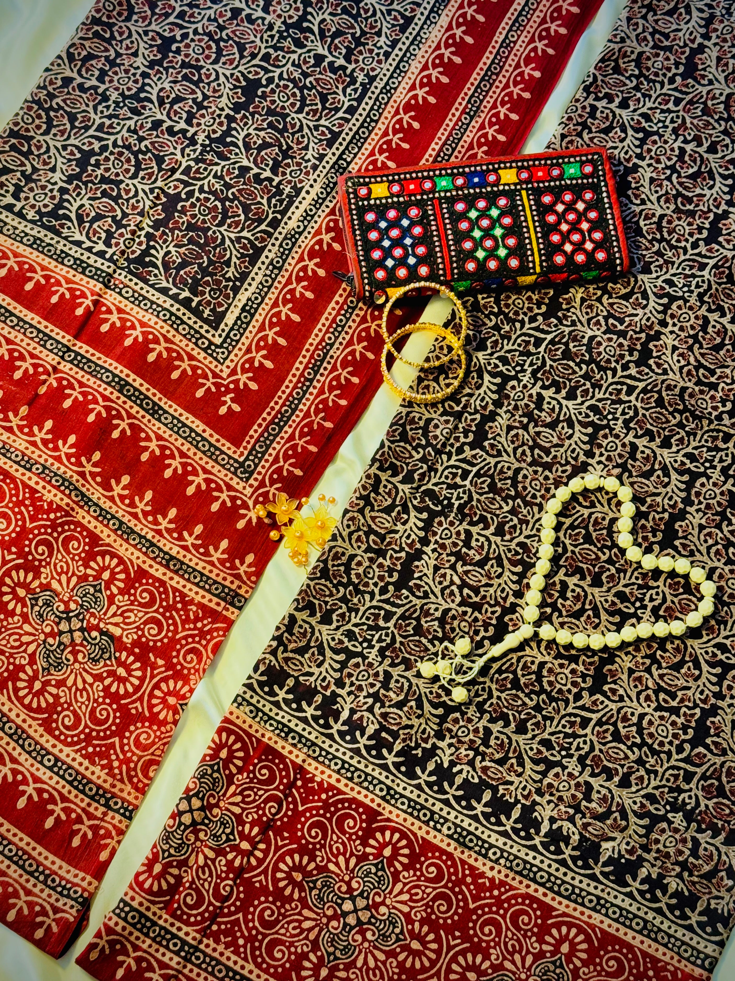 Rallijo Surkh — Hand Block Print Lawn Suit Pakistan