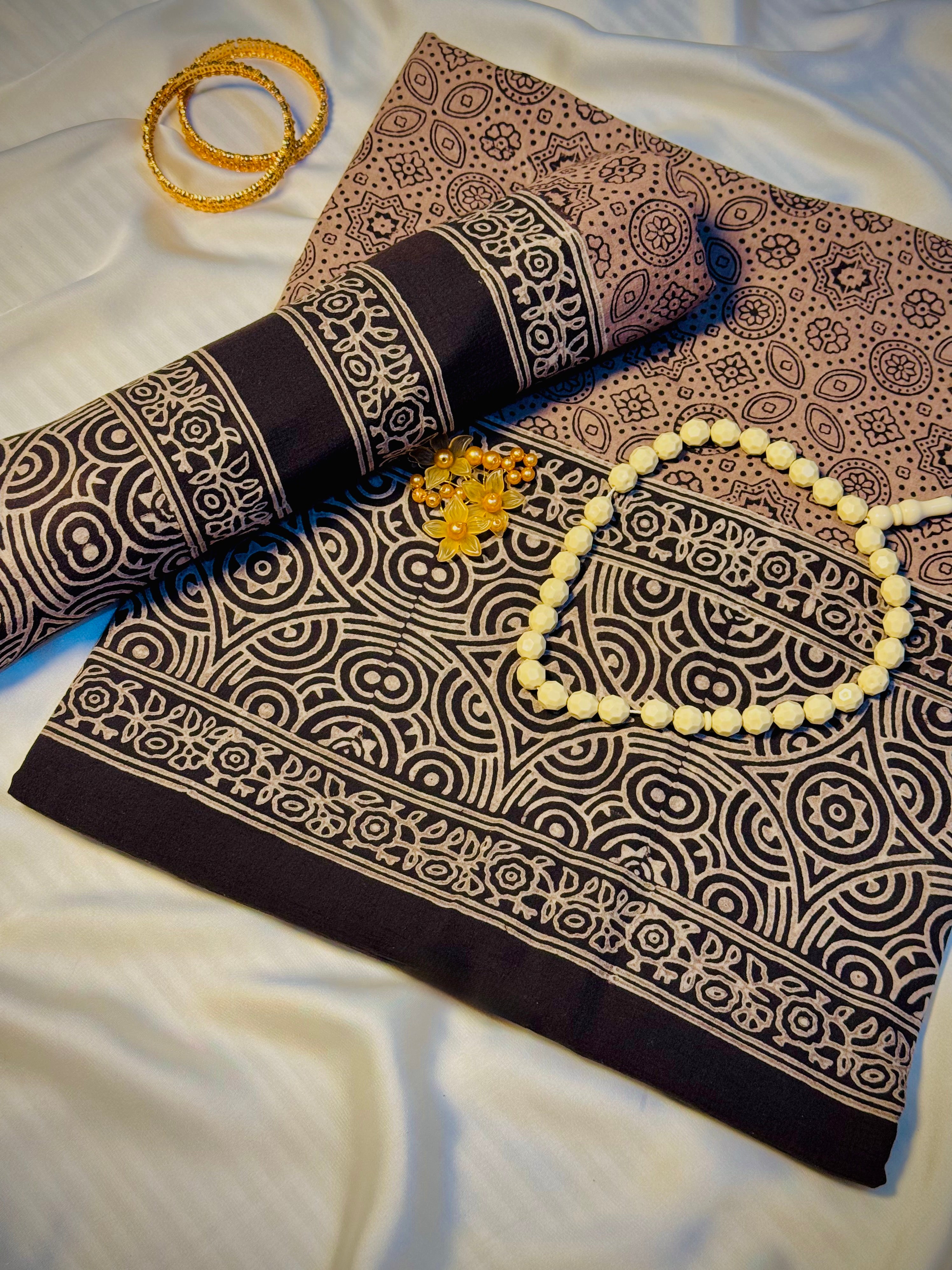 Rallijo Thar Noor — Hand Block Print Lawn Suit Pakistan