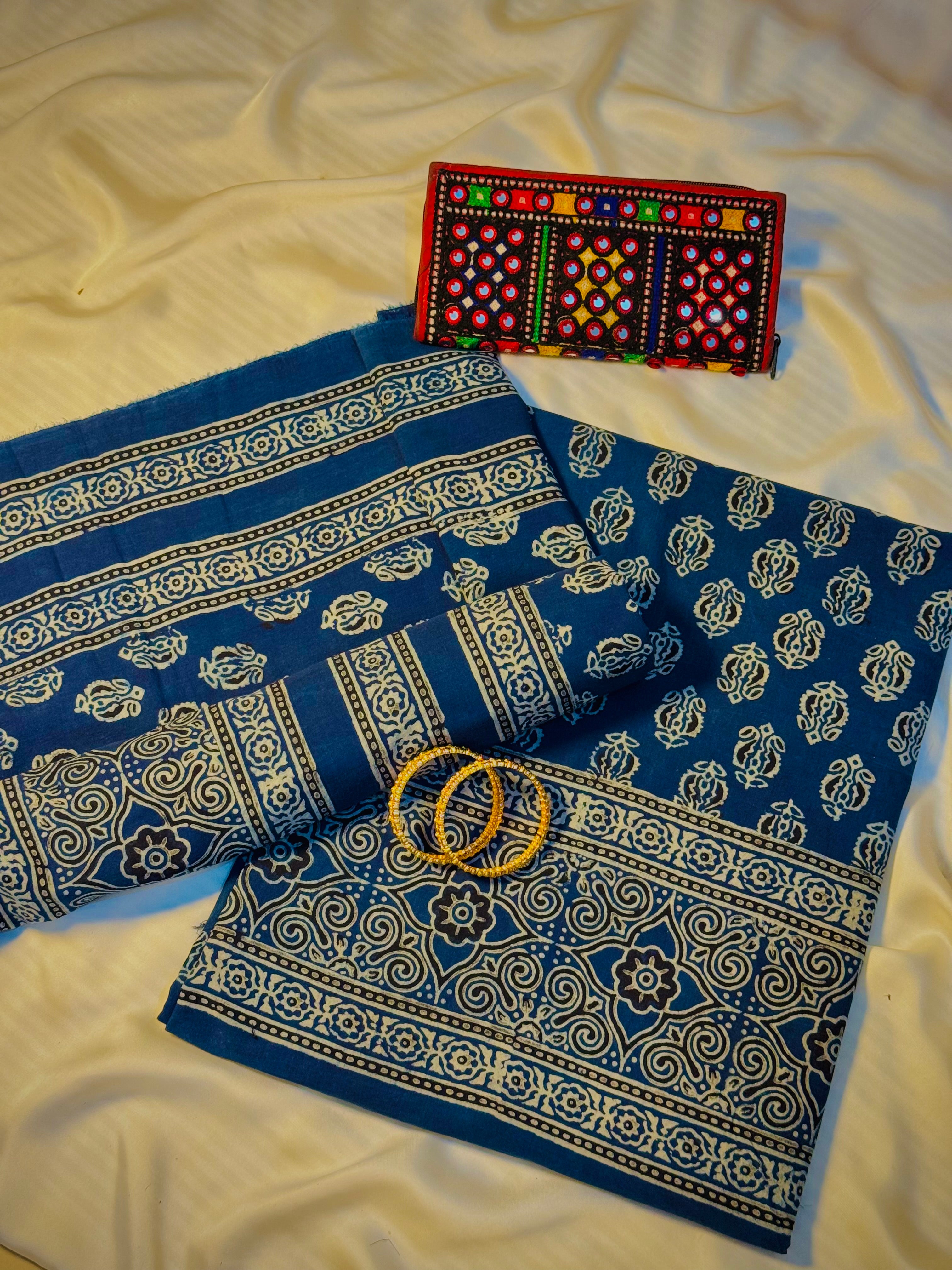 Rallijo Asmani — Hand Block Print Lawn Suit Pakistan
