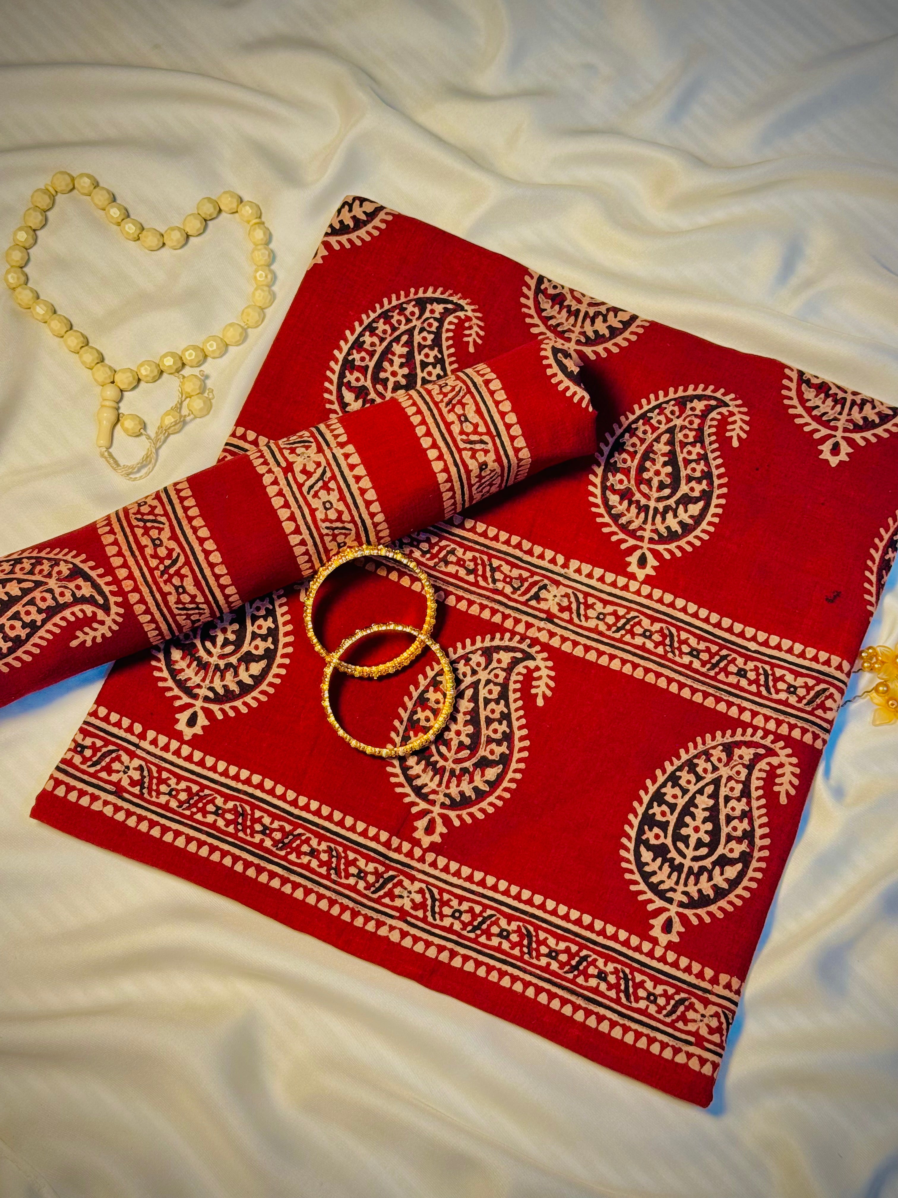 Rallijo Ambri — Hand Block Print Lawn Suit Pakistan