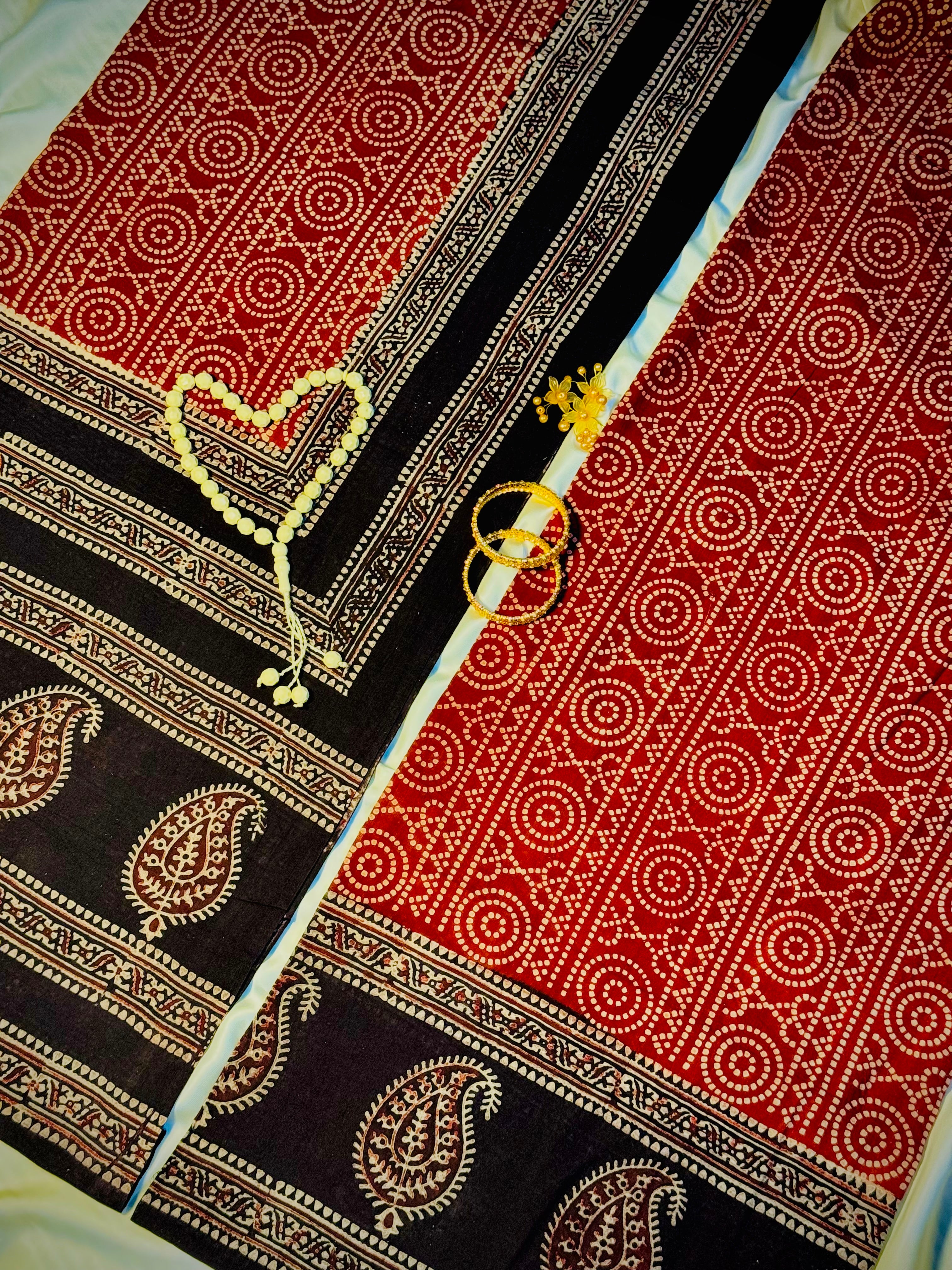 Rallijo Surkh Ambri — Hand Block Print Lawn Suit Pakistan
