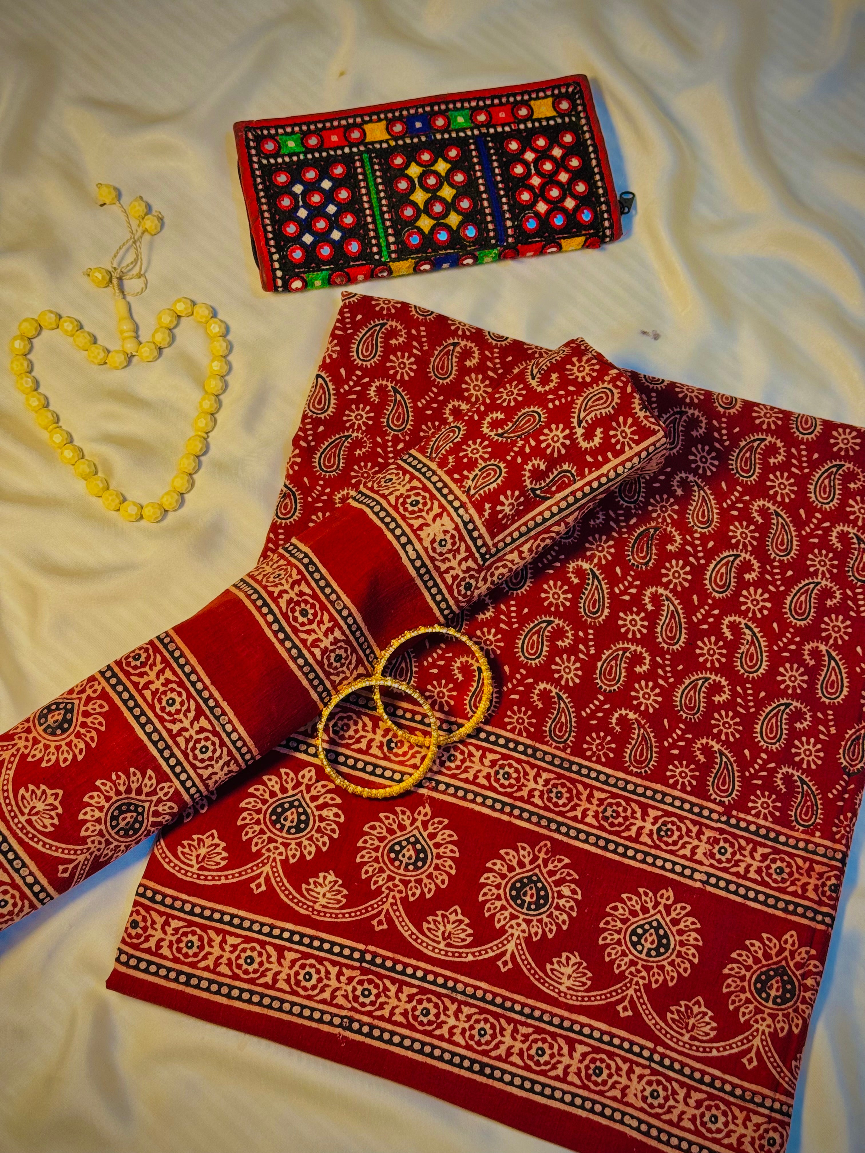 Rallijo Ambrii — Hand Block Print Lawn Suit Pakistan