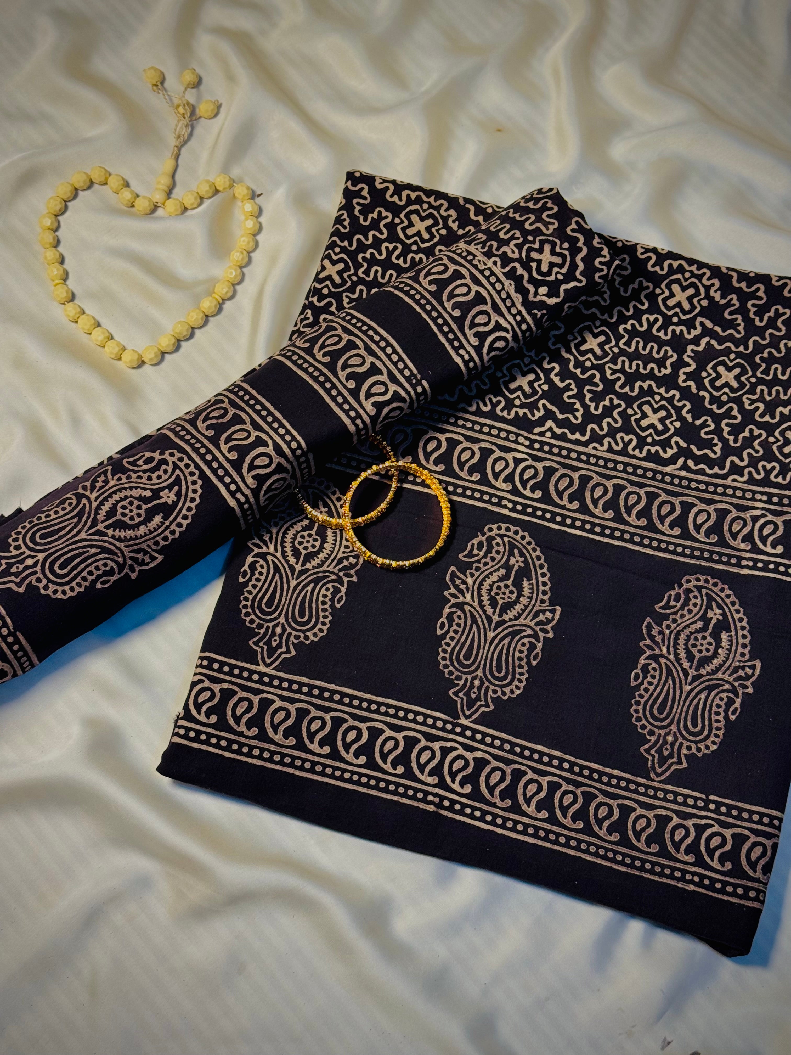 Rallijo Kakar — Hand Block Print Lawn Suit Pakistan