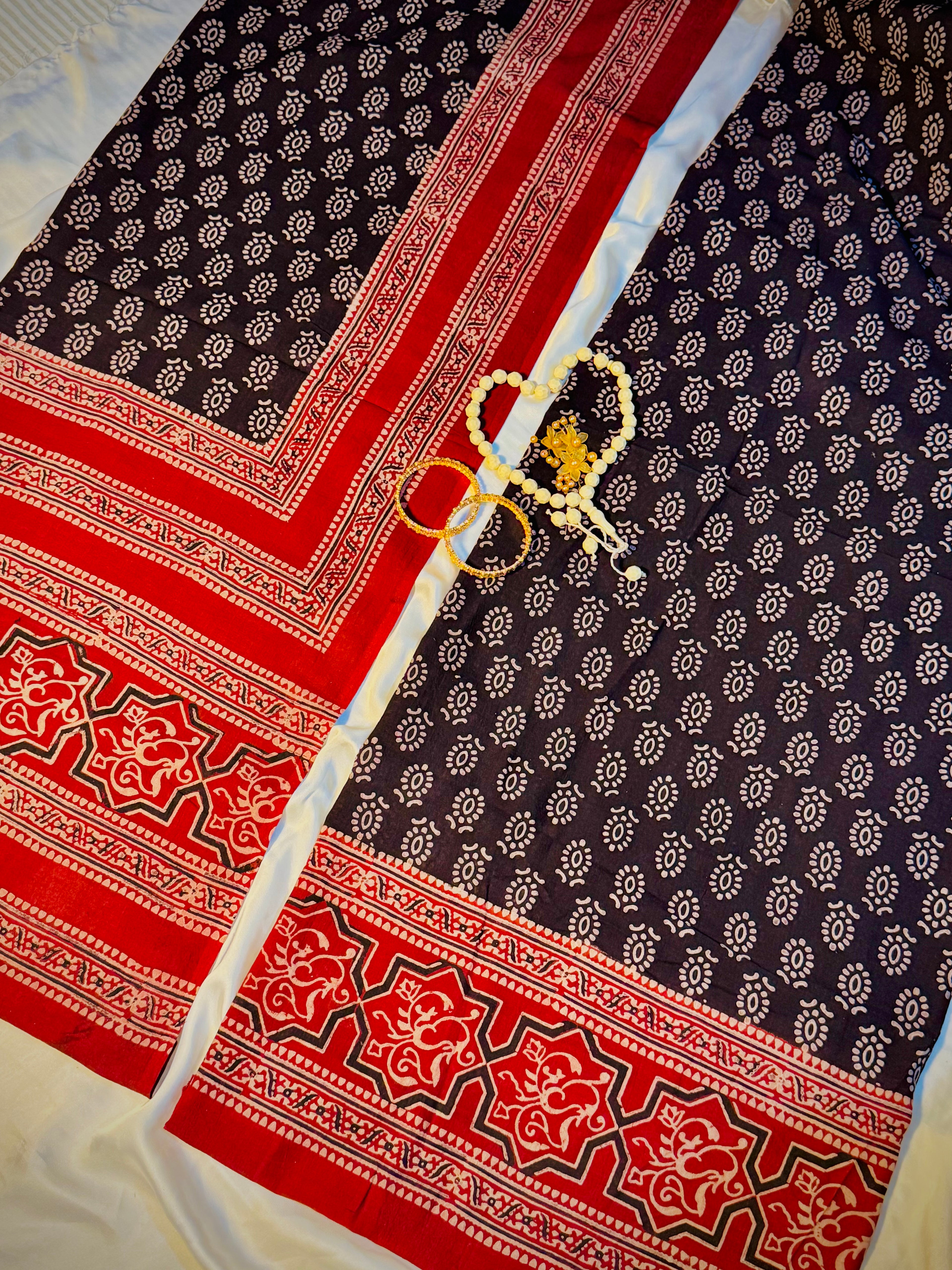 Rallijo Shahi Kaari — Hand Block Print Lawn Suit Pakistan