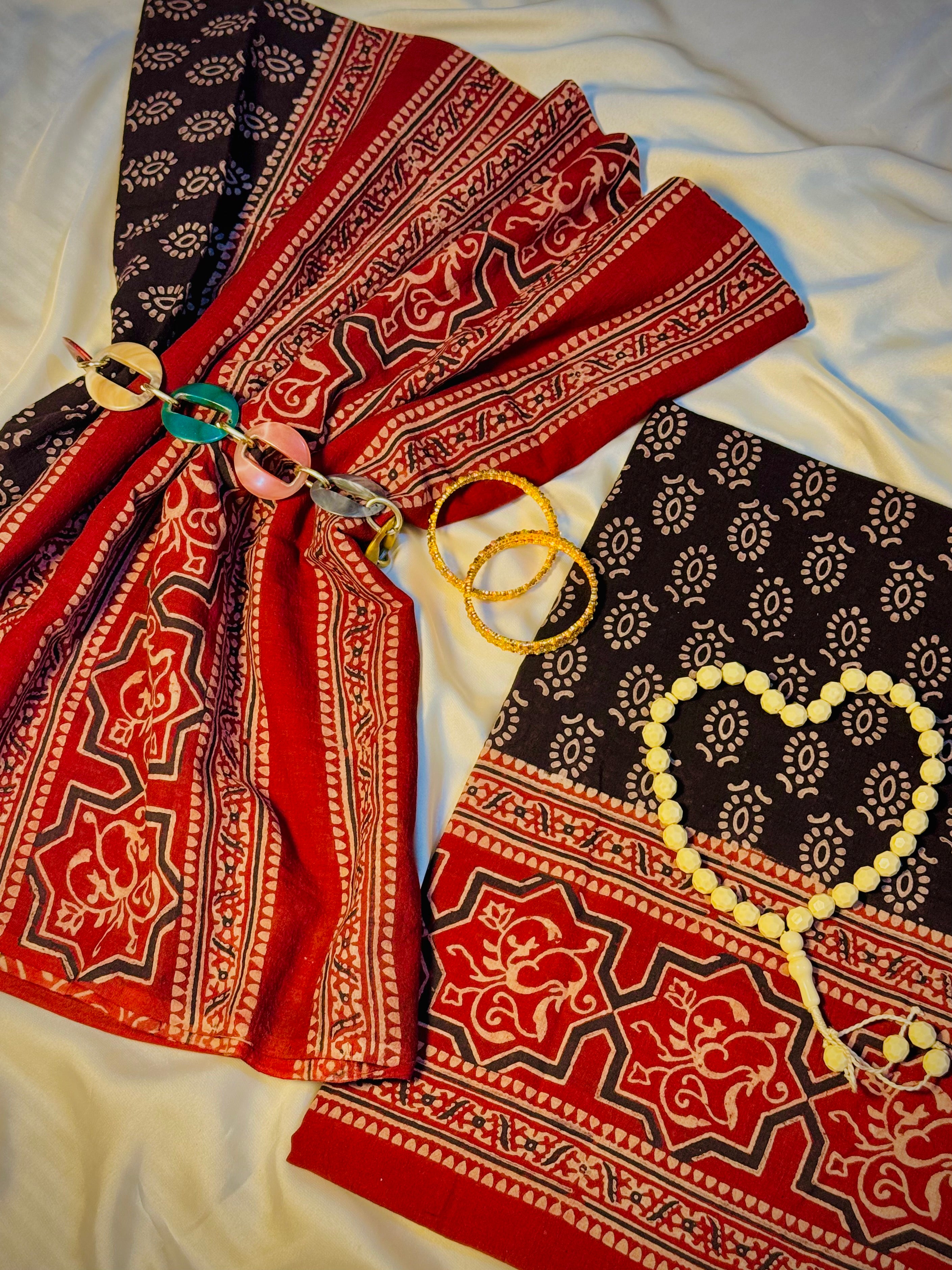 Rallijo Shahi Kaari — Hand Block Print Lawn Suit Pakistan