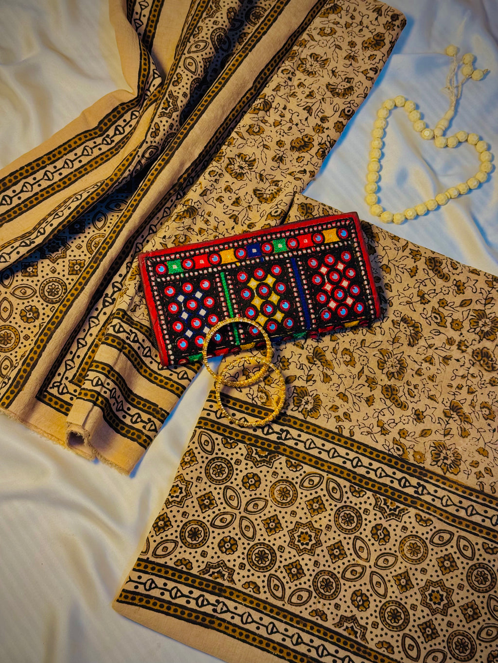 Rallijo Badami — Hand Block Print Lawn Suit Pakistan